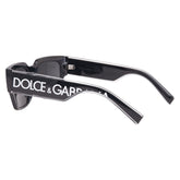 ドルチェアンドガッバーナ ロゴ サングラス スクエア DG6184 501/87 ブラック プラスチック レディース DOLCE&GABBANA 【中古】